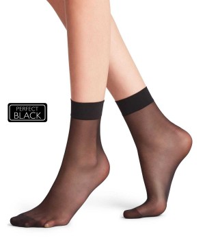 Women Falke Seidenglatt 15 DEN Ankle socks Socks Black | FOIMWH927