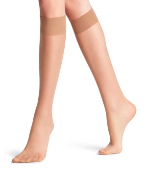 Women Falke Seidenglatt 15 DEN Knee-high Socks Socks Beige | MKRUPN653