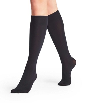 Women Falke Seidenglatt 40 DEN Knee-high Socks Socks Blue | HJVBRW348