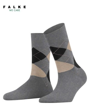 Women Falke Sensitive Argyle Socks Socks Grey | ARKWCJ016