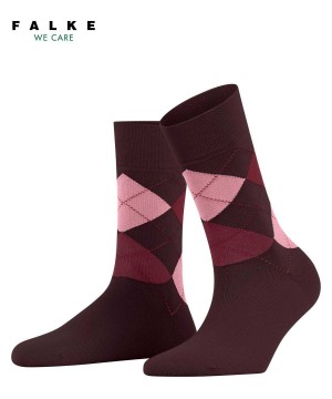 Women Falke Sensitive Argyle Socks Socks Red | DGMIZY743