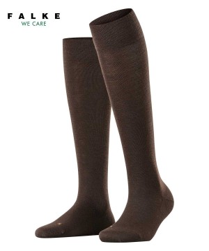 Women Falke Sensitive Berlin Knee-high Socks Socks Brown | IZATHU436