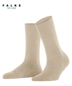 Women Falke Sensitive New York Socks Socks Beige | RVFEND506