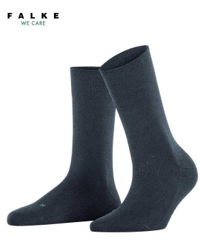 Women Falke Sensitive New York Socks Socks Blue | IBPXRU574