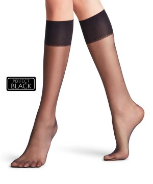 Women Falke Shelina 12 DEN Knee-high Socks Socks Black | UNDICQ981