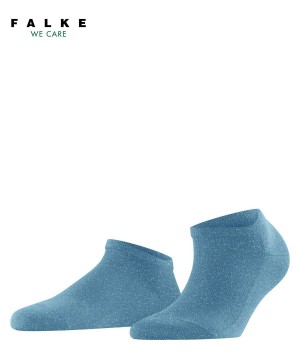 Women Falke Shiny Sneaker socks Socks Blue | YFMONE805