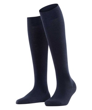 Women Falke Softmerino Knee-high Socks Socks Blue | FQSGRV102