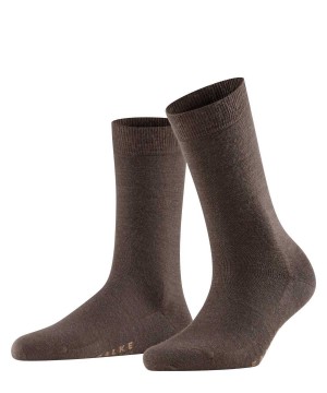 Women Falke Softmerino Socks Socks Brown | FDXQZS637