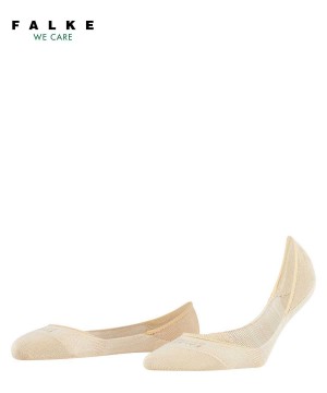 Women Falke Step Medium Cut Invisibles No Show Socks Beige | VCLREQ604