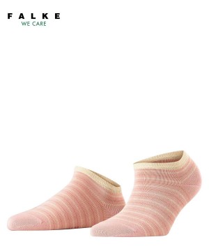 Women Falke Stripe Shimmer Sneaker Socks Socks Pink | XJDCVL085