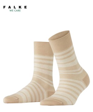 Women Falke Sunset Stripe Socks Socks Beige | ODSVFW907