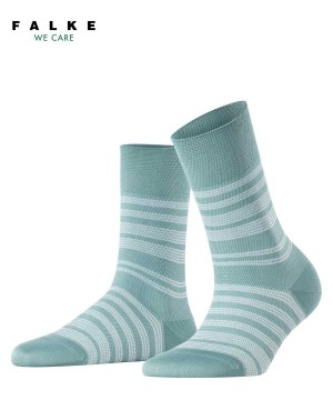 Women Falke Sunset Stripe Socks Socks Green | MNAXEH386