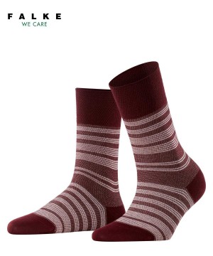 Women Falke Sunset Stripe Socks Socks Red | OKMXWR810