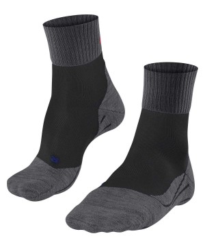 Women Falke TK2 Explore Cool Short Trekking Short sock Sports Socks Black | CKGIZY458