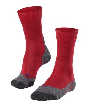 Women Falke TK2 Explore Cool Trekking Socks Sports Socks Red | XSDVGJ914