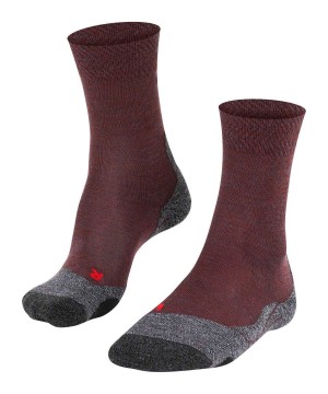 Women Falke TK2 Explore Melange Trekking Socks Sports Socks Red | EYLNZU296