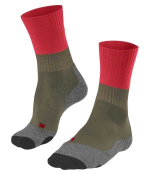 Women Falke TK2 Explore Trekking Socks Sports Socks Green | UNVFGE837