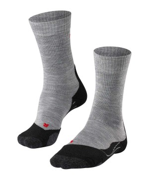 Women Falke TK2 Explore Trekking Socks Sports Socks Grey | RKPBCT510