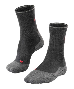 Women Falke TK2 Explore Wool Silk Trekking Socks Sports Socks Grey | OUELTW927