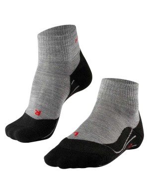 Women Falke TK5 Wander Short Trekking Short sock Sports Socks Grey | RBYVSX854