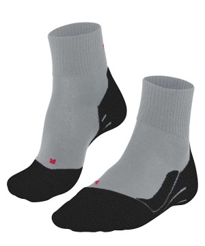 Women Falke TK5 Wander Wool Short Trekking Short sock Sports Socks Grey | QJUEYX796