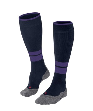 Women Falke TK Compression Energy Trekking Knee-high Socks Sports Socks Blue | OMWZTD802