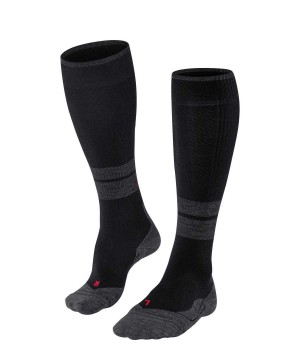 Women Falke TK Compression Energy Trekking Knee-high Socks Sports Socks Black | SEUTBY132