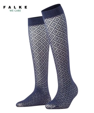 Women Falke Tessellating 25 DEN Knee-high Socks Socks Blue | REYFLT217