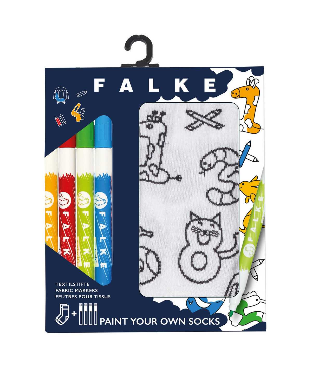 Kids' Falke Animal Number Paint Set Socks Socks White | IBKYRG059