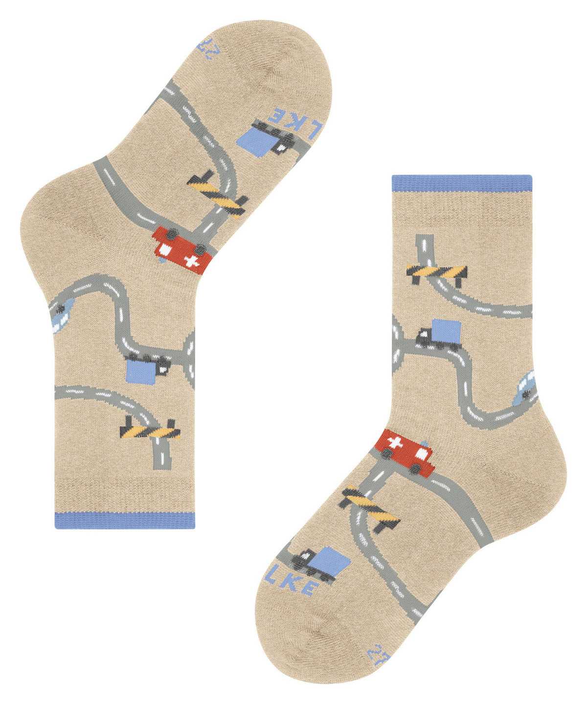 Kids' Falke City Life Socks Socks Beige | PRNWEM297