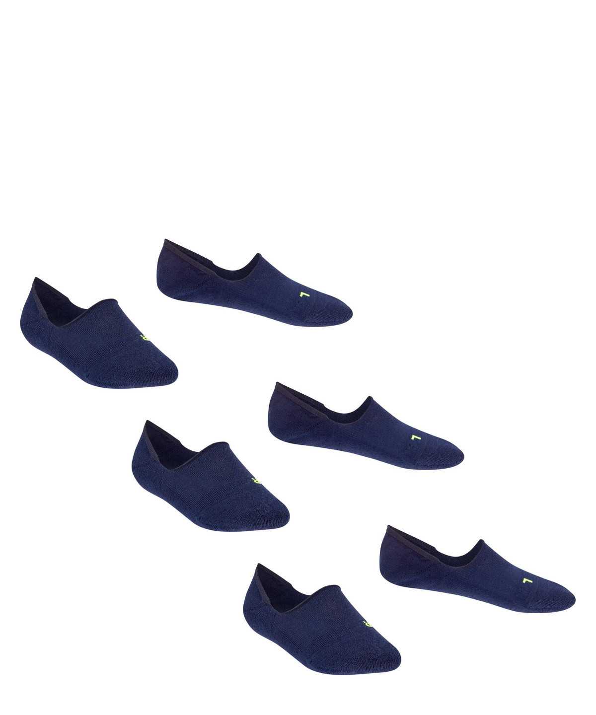 Kids' Falke Cool Kick 3-Pack Invisibles No Show Socks Blue | WNDFQP875