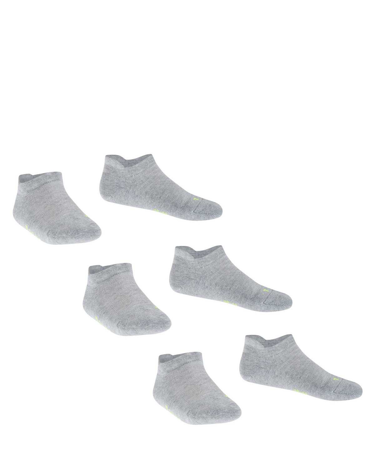 Kids' Falke Cool Kick 3-Pack Sneaker Socks Socks Grey | JBFGDR821