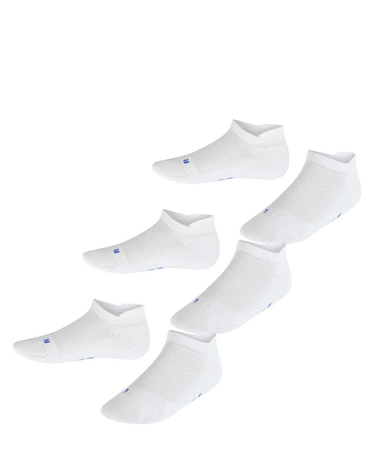 Kids\' Falke Cool Kick 3-Pack Sneaker Socks Socks White | TYEPMX923