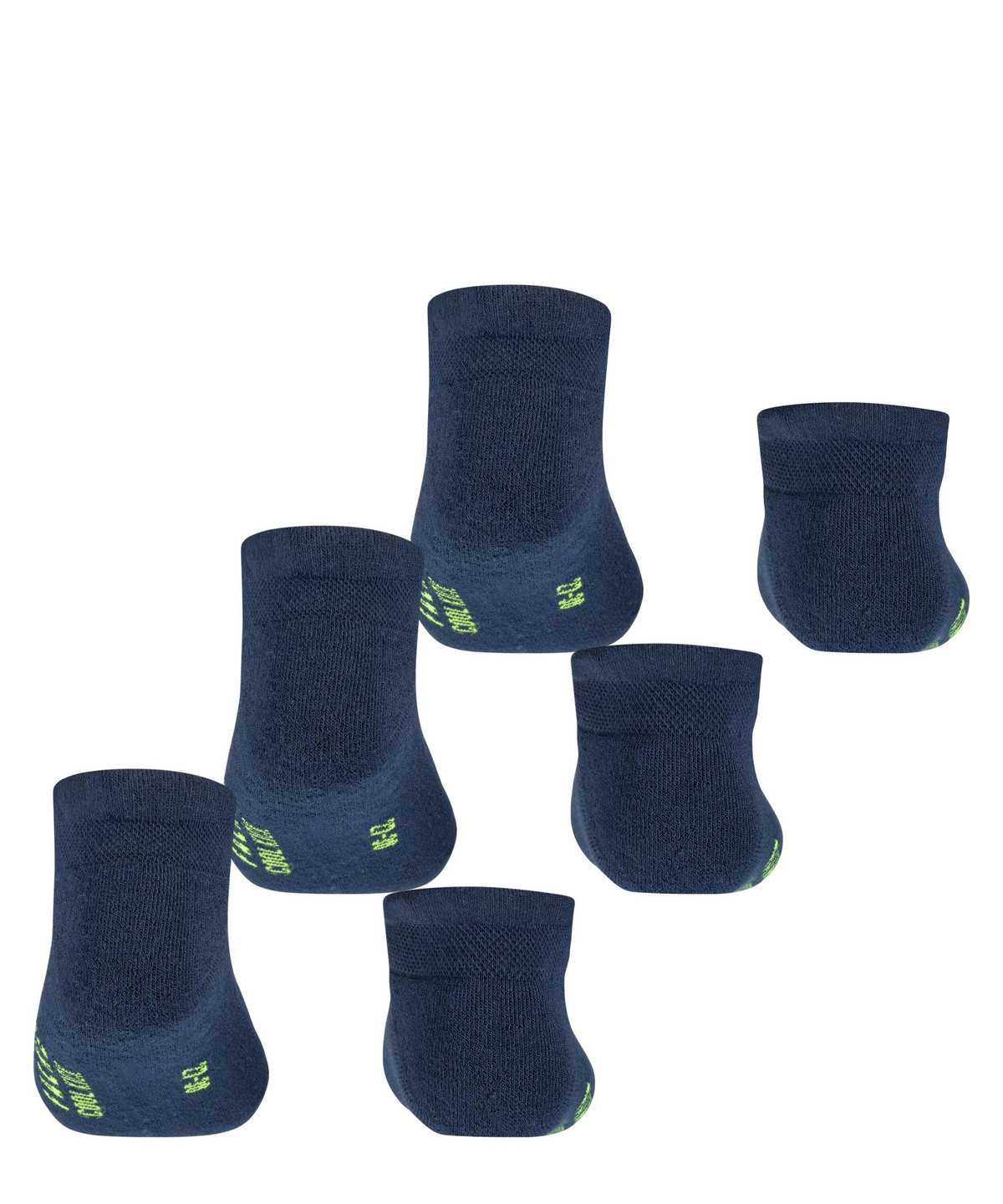 Kids' Falke Cool Kick 3-Pack Sneaker Socks Socks Blue | UWGFBX258