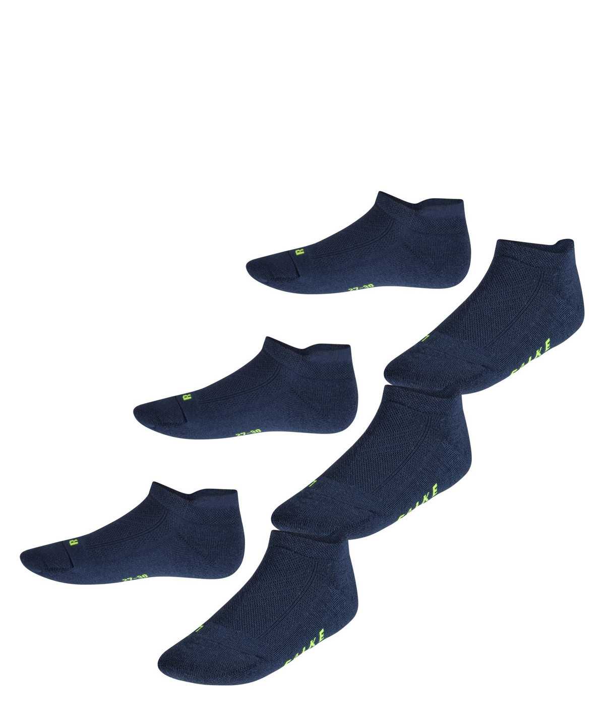 Kids\' Falke Cool Kick 3-Pack Sneaker Socks Socks Blue | UWGFBX258