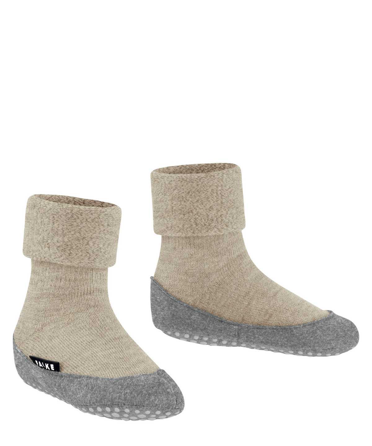 Kids' Falke Cosyshoe Minis Slippers House Socks & Slippers Beige | MWHQGJ437