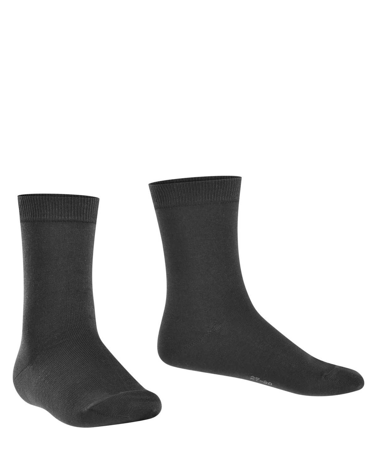 Kids' Falke Cotton Finesse Socks Socks Black | GWMAKF216