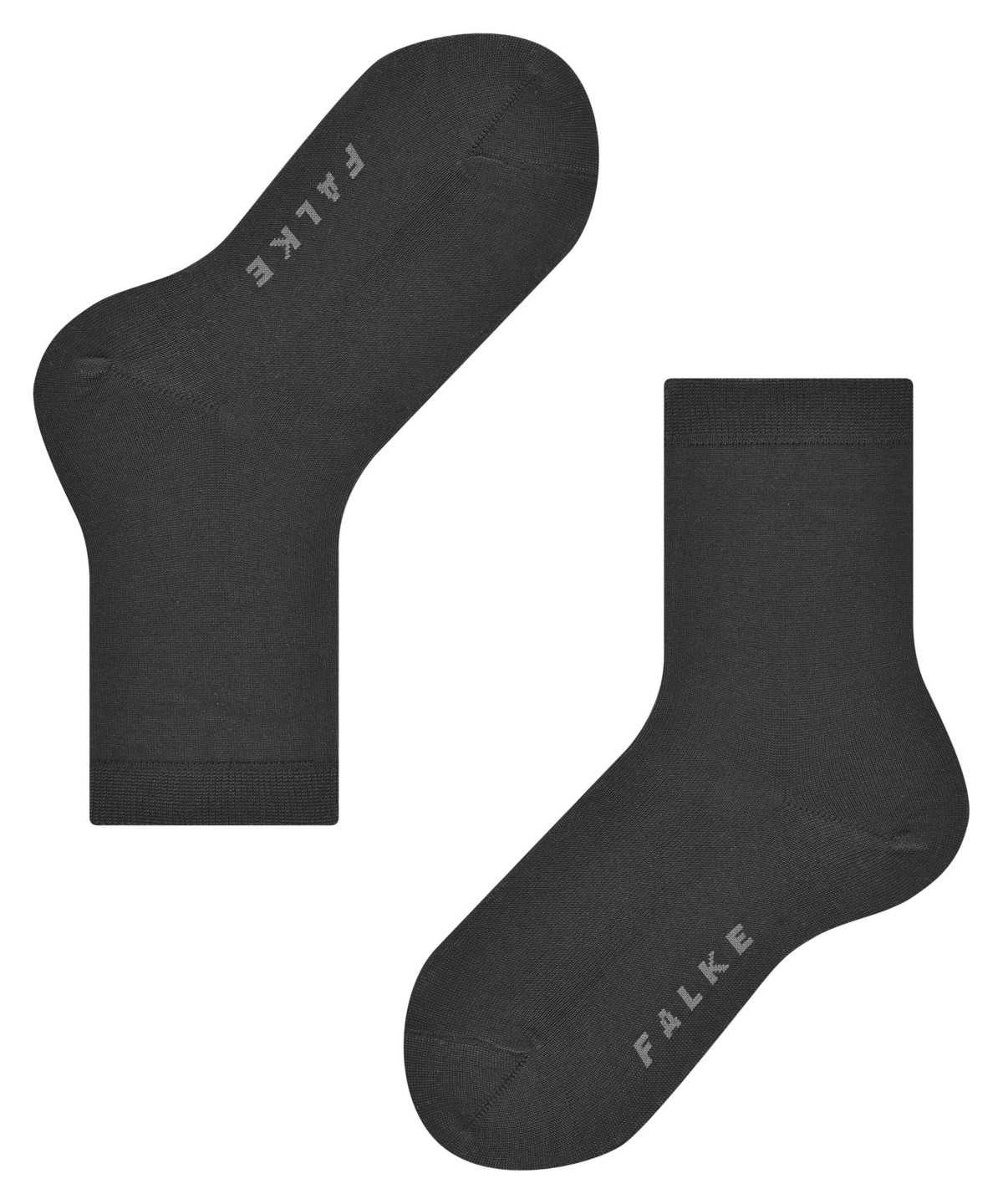 Kids' Falke Cotton Finesse Socks Socks Black | GWMAKF216