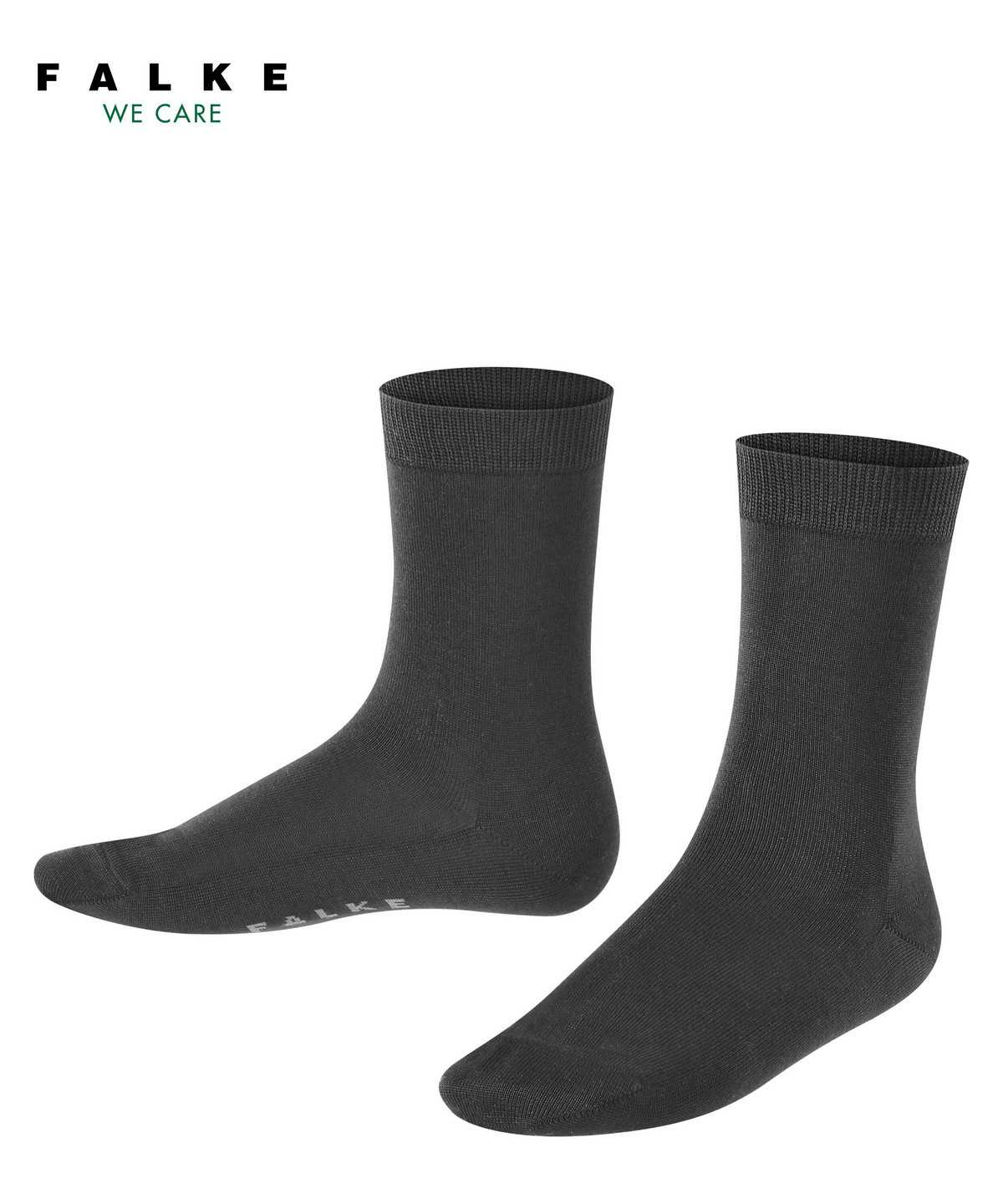 Kids\' Falke Cotton Finesse Socks Socks Black | GWMAKF216