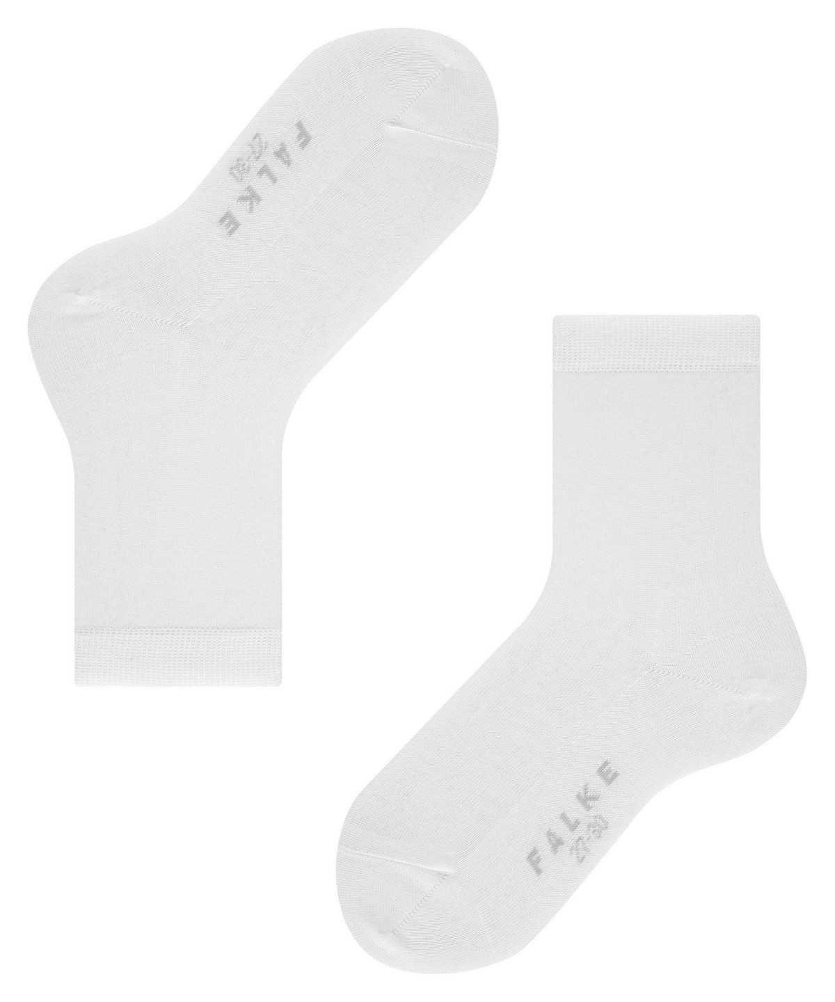 Kids' Falke Cotton Finesse Socks Socks White | EKPUMO017