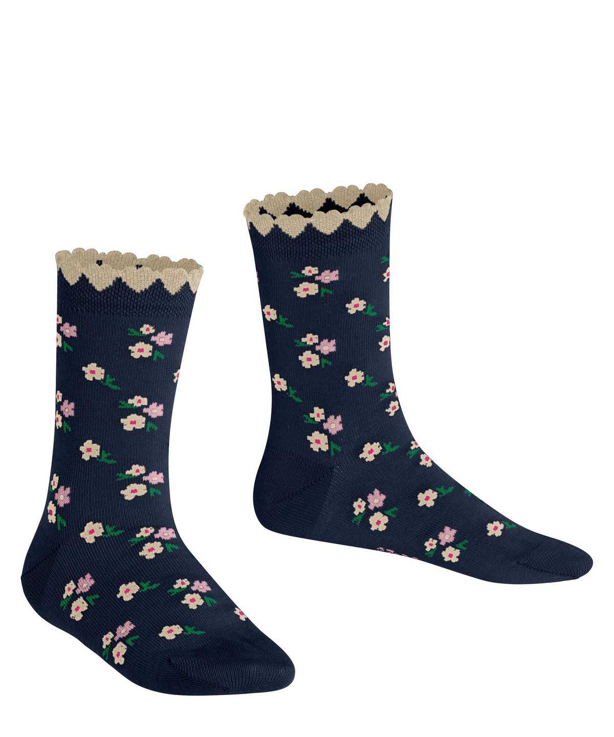 Kids' Falke Ditsy Flowers Socks Socks Blue | OKHPUS482