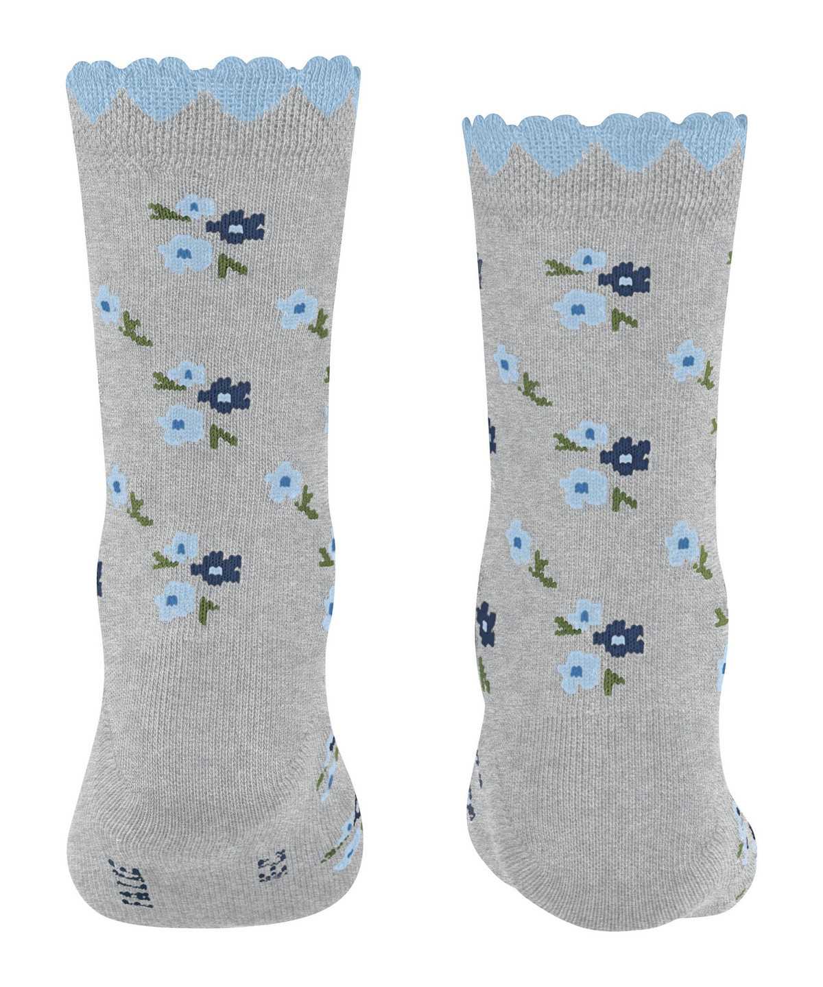 Kids' Falke Ditsy Flowers Socks Socks Grey | FXQBSC721