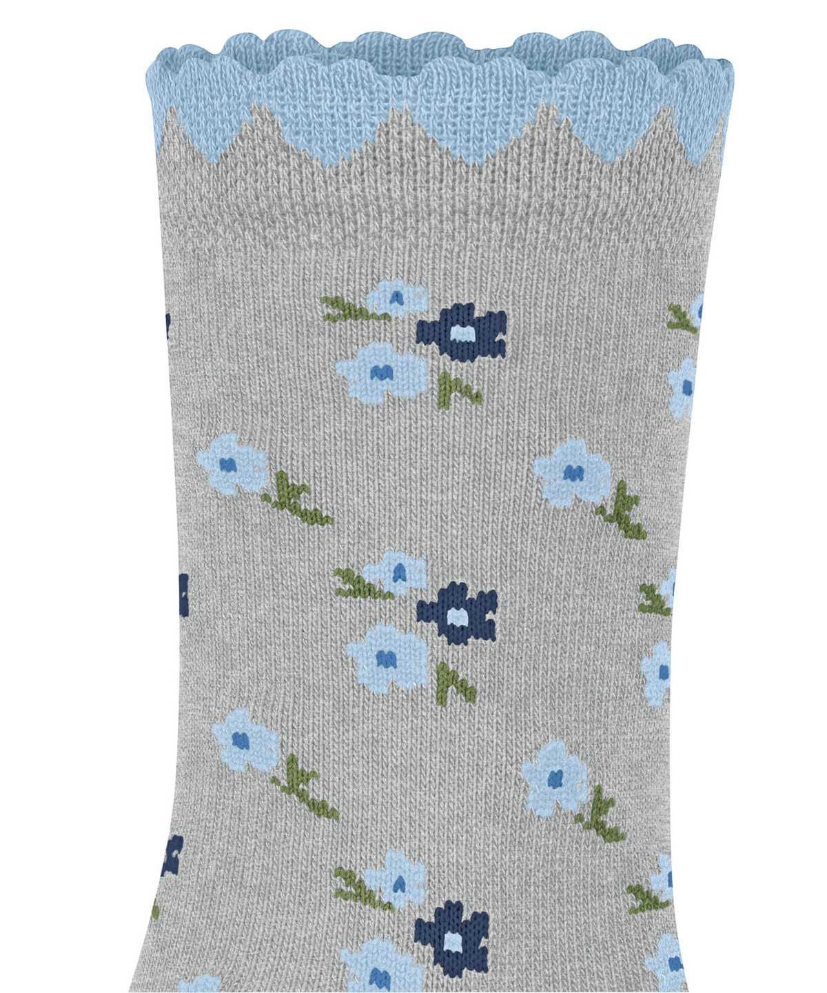 Kids' Falke Ditsy Flowers Socks Socks Grey | FXQBSC721