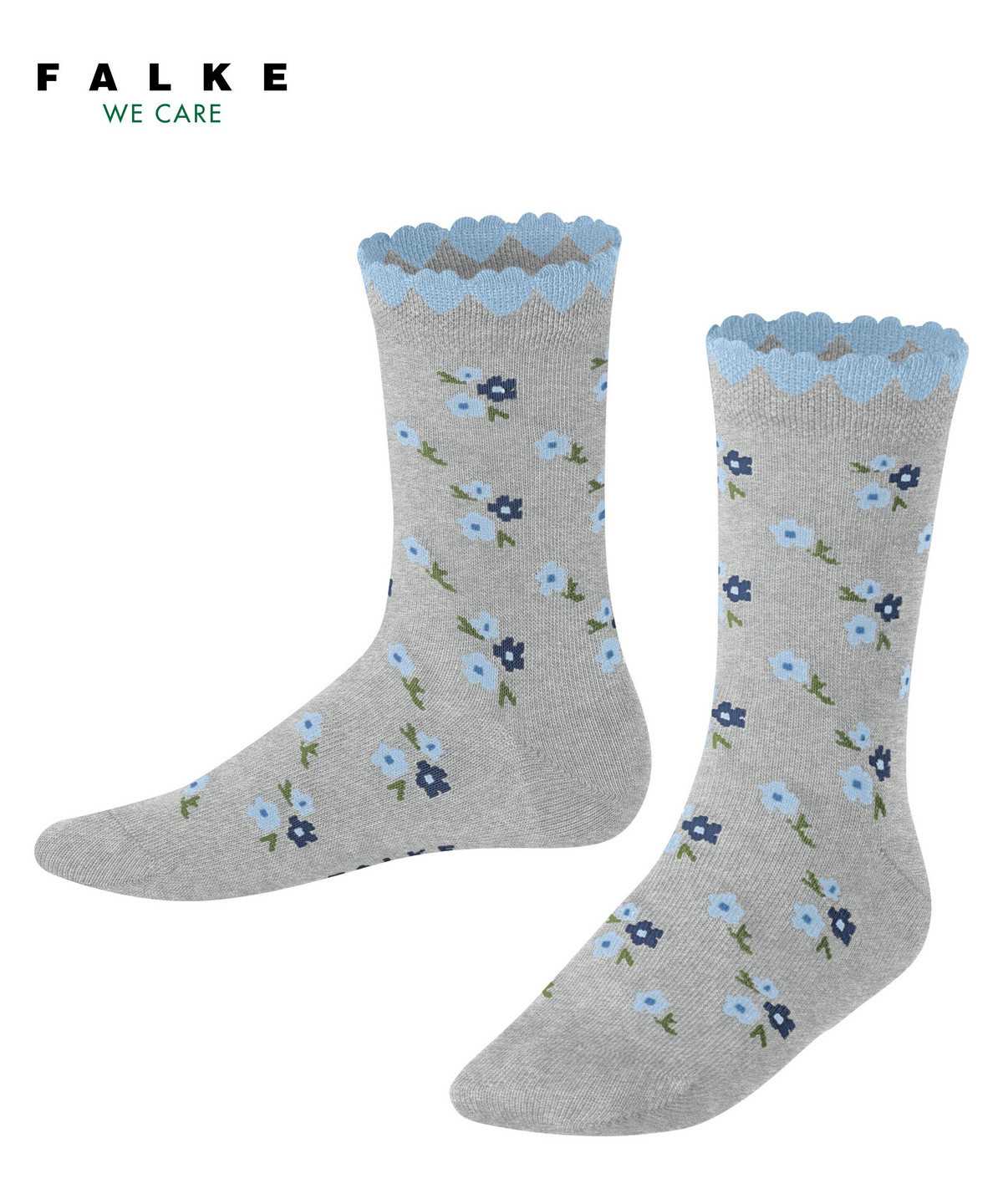 Kids\' Falke Ditsy Flowers Socks Socks Grey | FXQBSC721