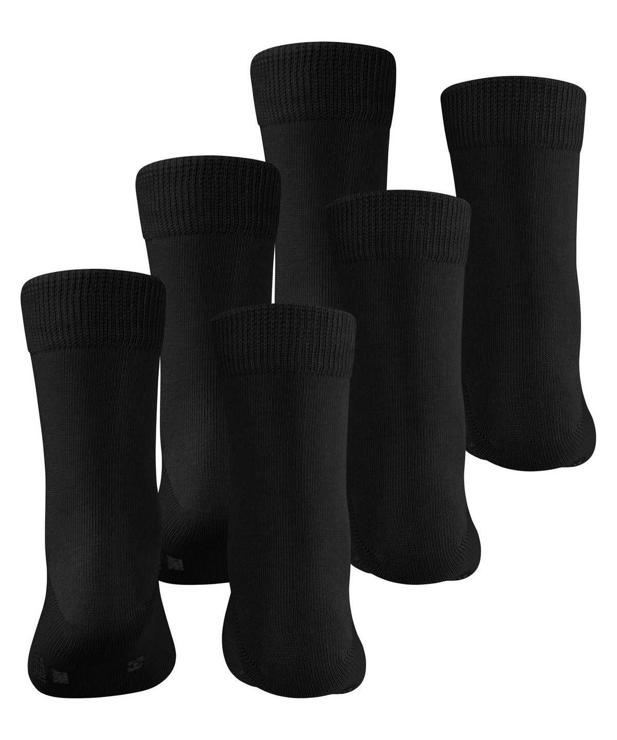 Kids' Falke Family 3-Pack Socks Socks Black | FQUPYL763