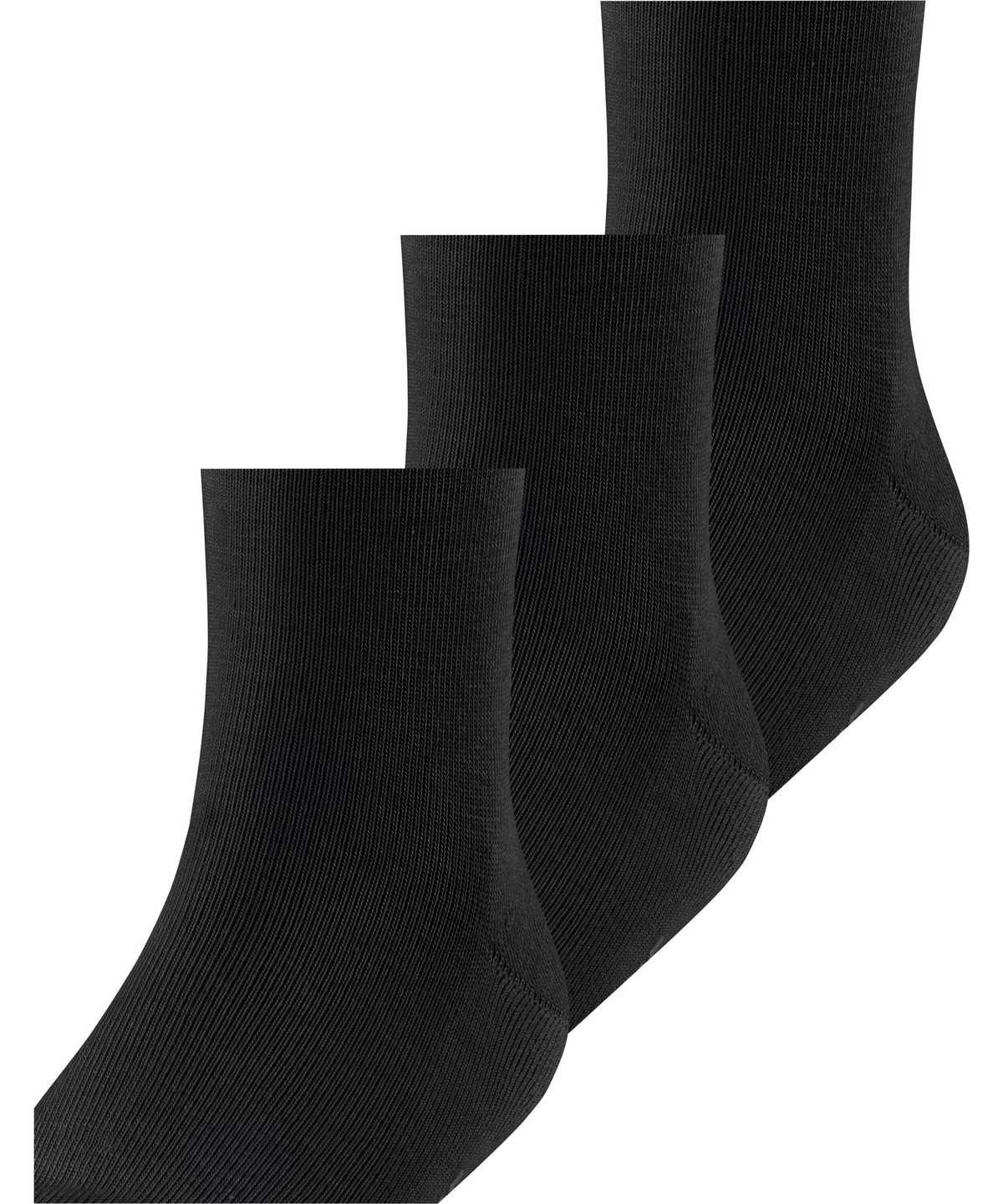 Kids' Falke Family 3-Pack Socks Socks Black | FQUPYL763