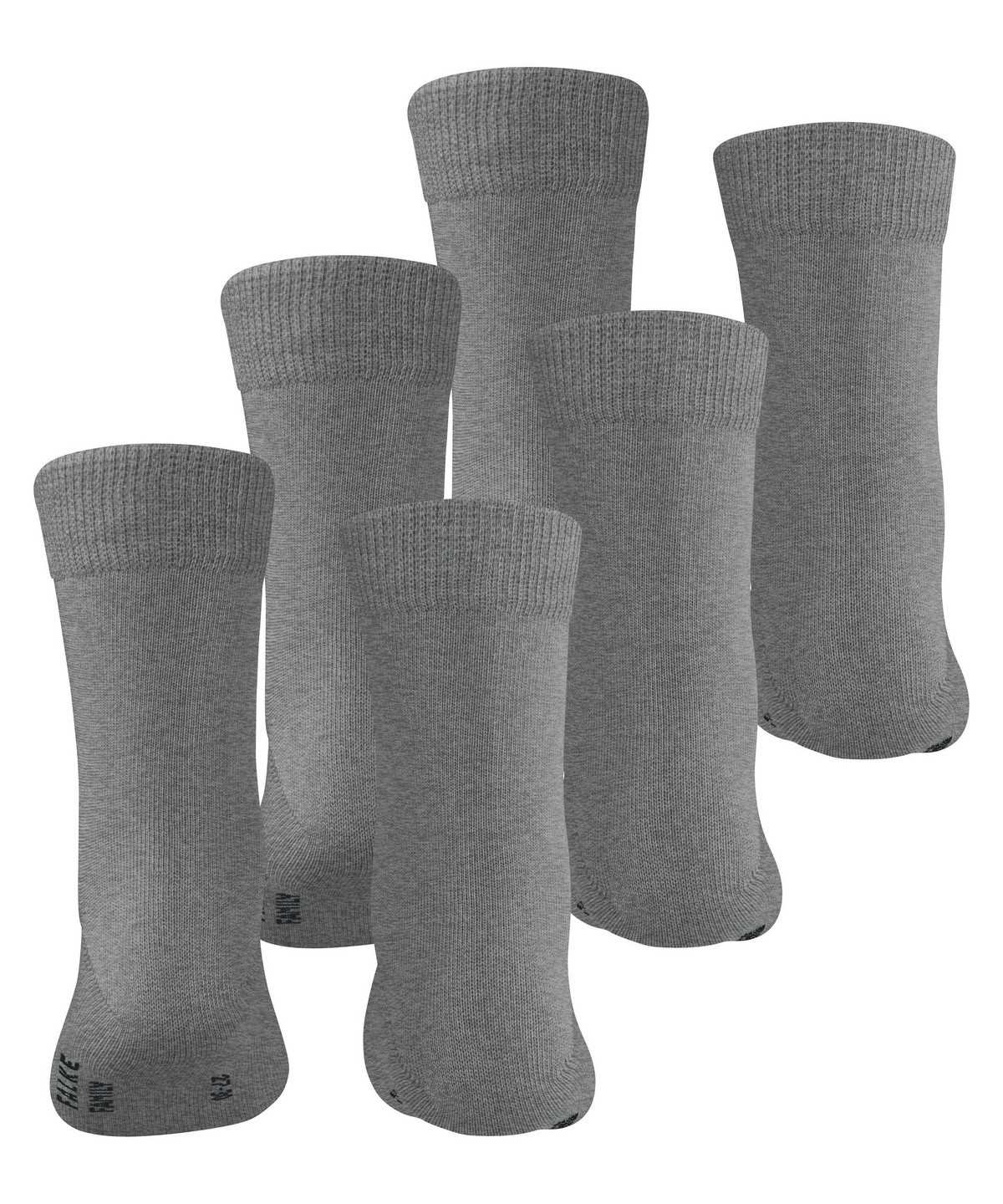 Kids' Falke Family 3-Pack Socks Socks Grey | TLZNUI530