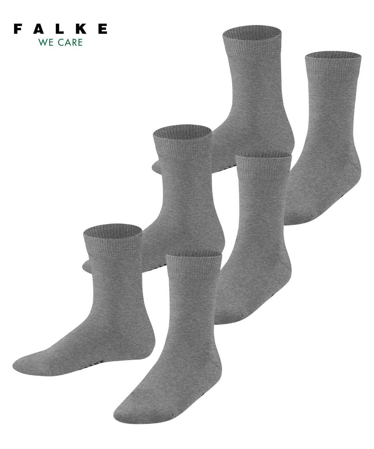 Kids\' Falke Family 3-Pack Socks Socks Grey | TLZNUI530