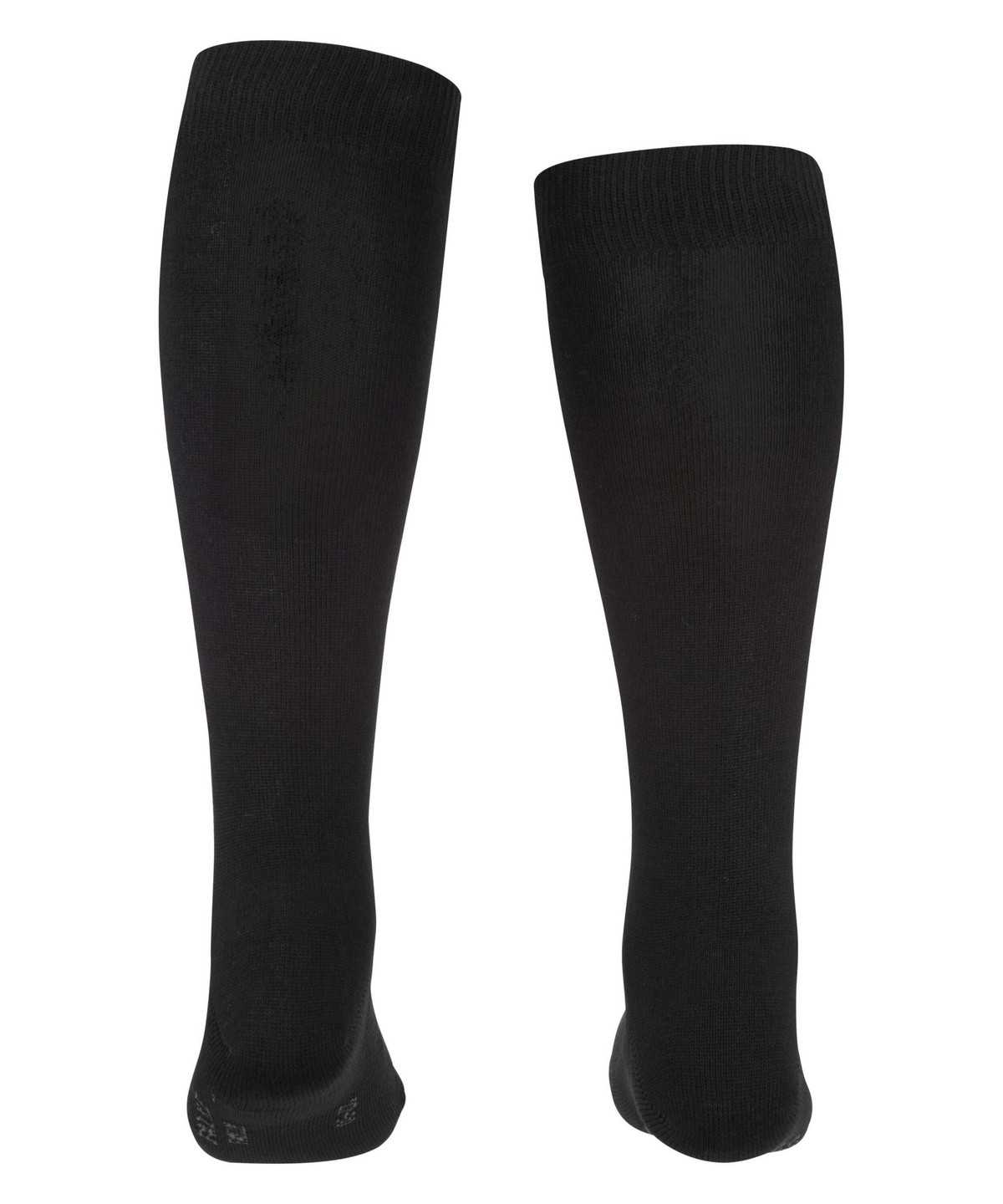 Kids' Falke Family Knee-high Socks Socks Black | OWQMDP638