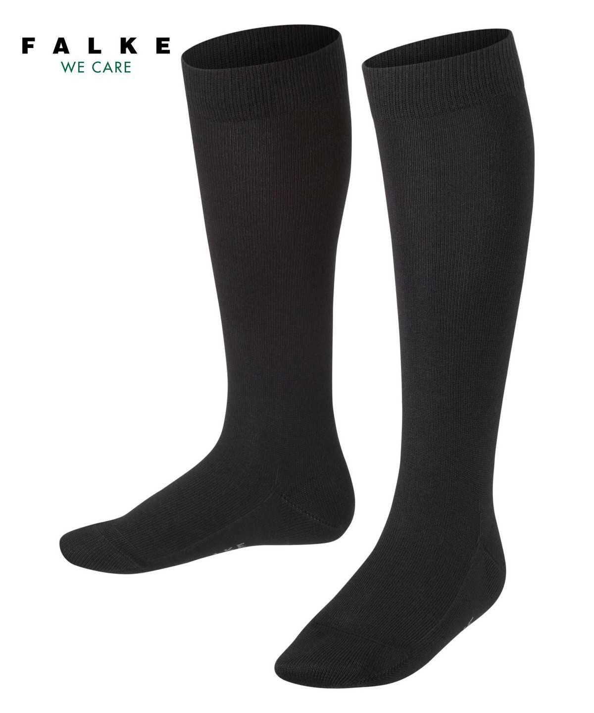 Kids\' Falke Family Knee-high Socks Socks Black | OWQMDP638